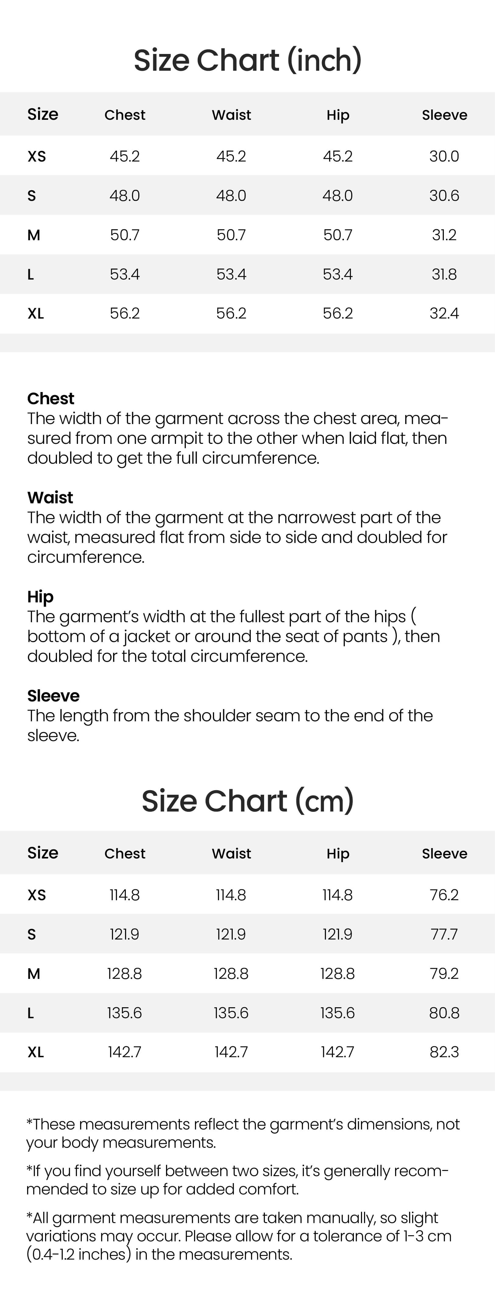 Product Size & Fit Image