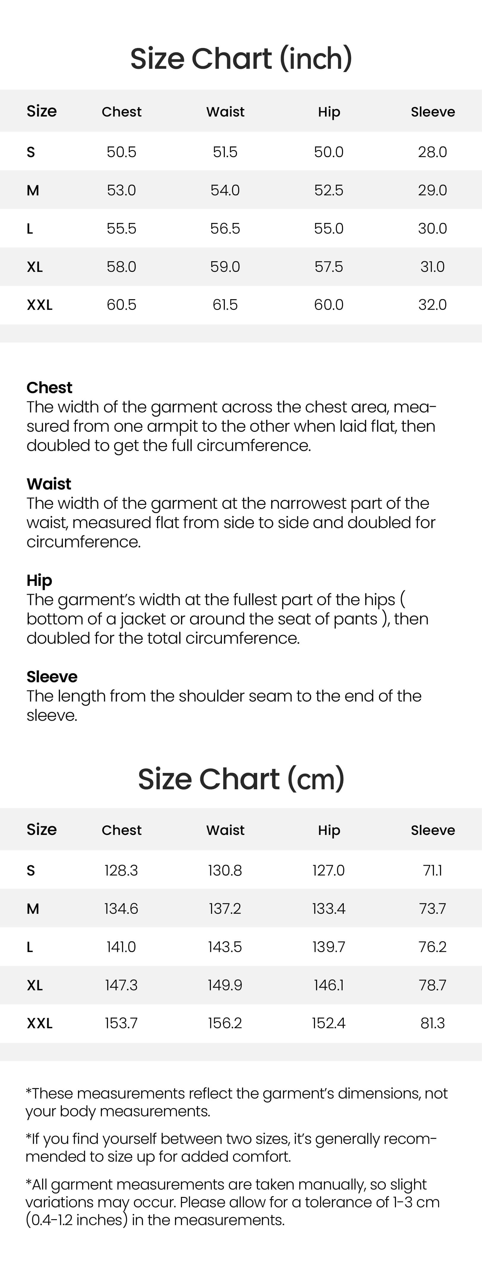 Product Size & Fit Image