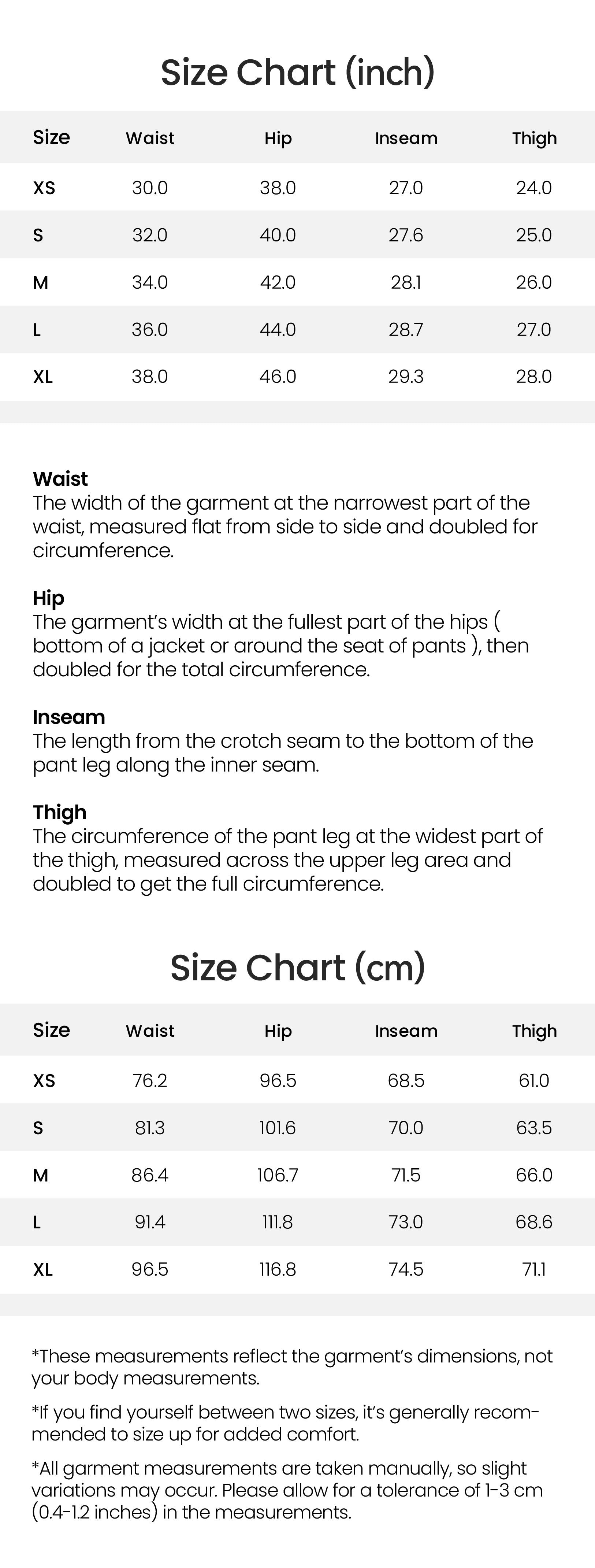 Product Size & Fit Image