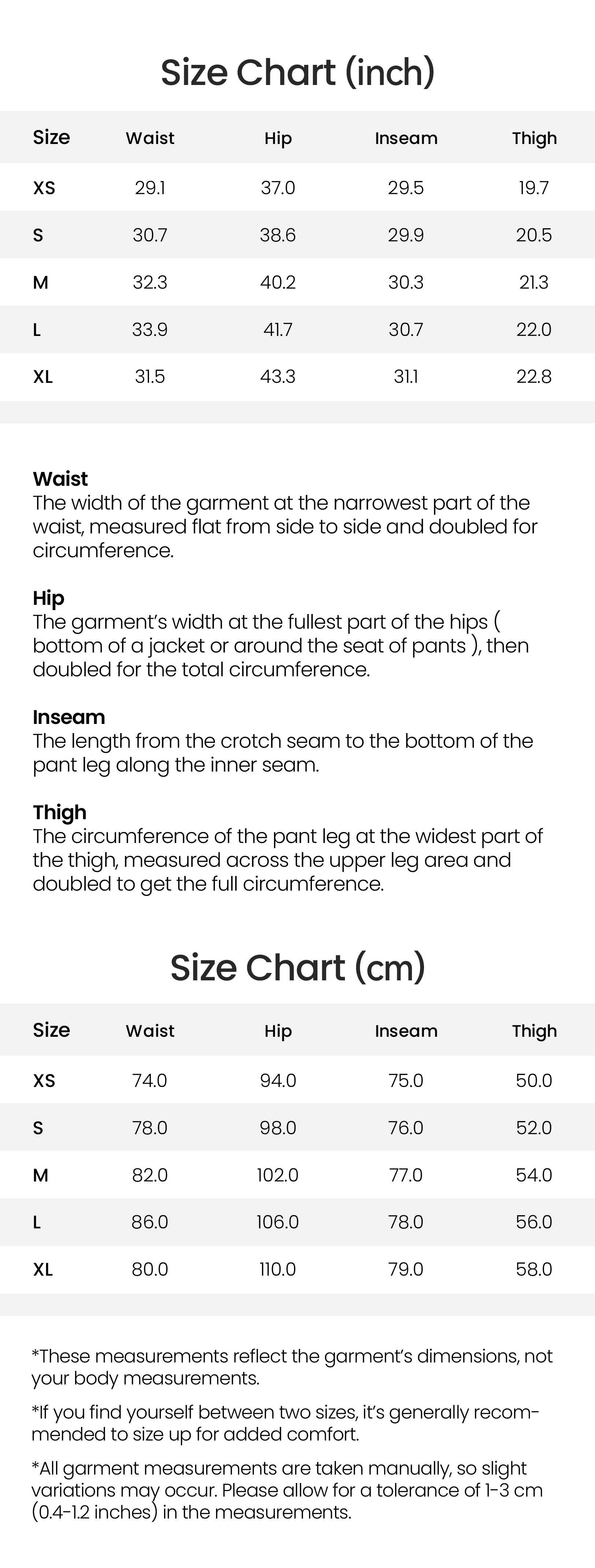 Product Size & Fit Image