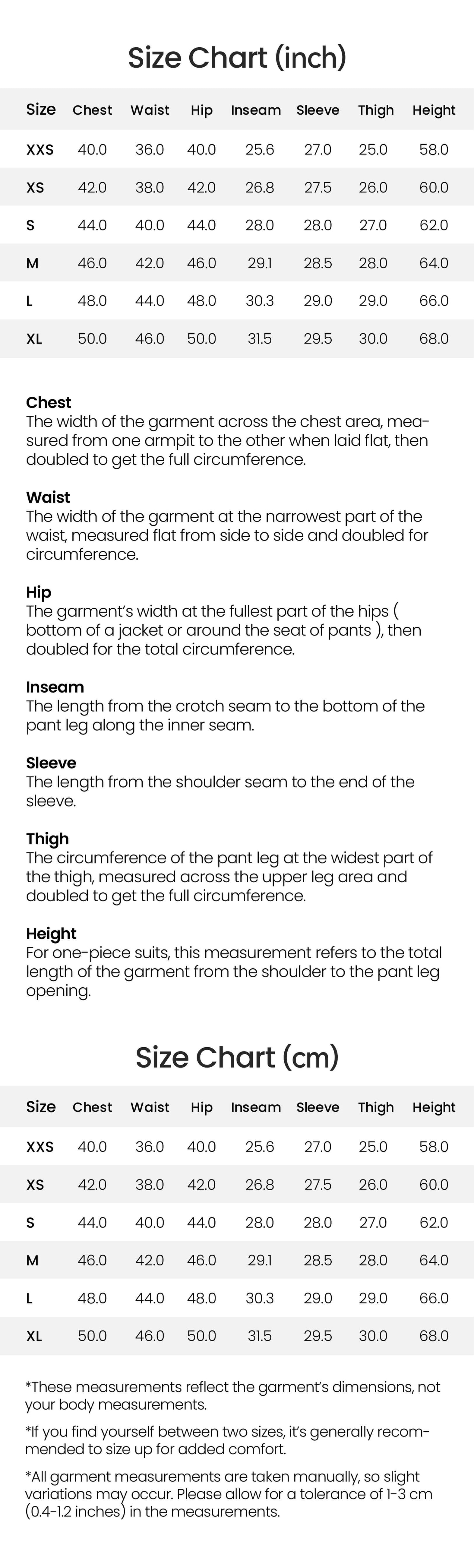 Product Size & Fit Image