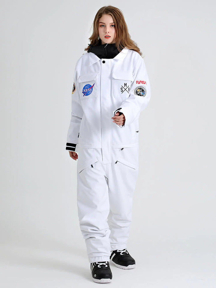 SMN Slope Star Hellrosa Einteiliger Snowboardanzug-Overall für Damen