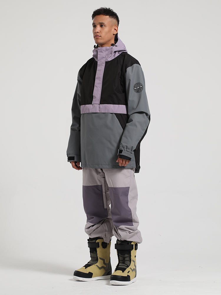 Gsou Snow Combinaison de ski à pull color block pour hommes