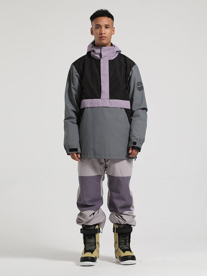 Gsou Snow Combinaison de ski à pull color block pour hommes