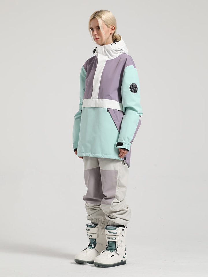 Gsou Snow Women's Colorblock Pullover Ski Suit