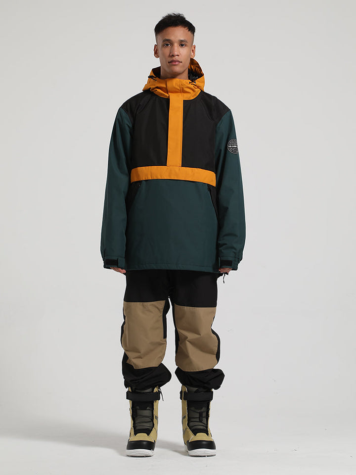 Gsou Snow Combinaison de ski à pull color block pour hommes