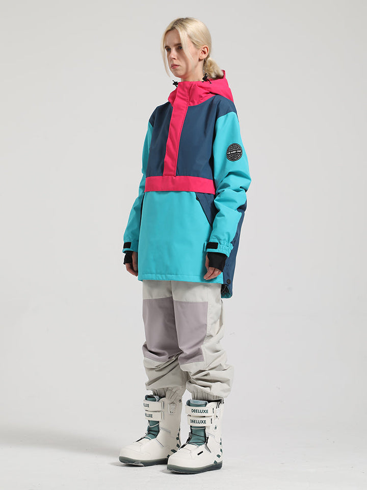 Gsou Snow Combinaison de ski à pull color block pour femme