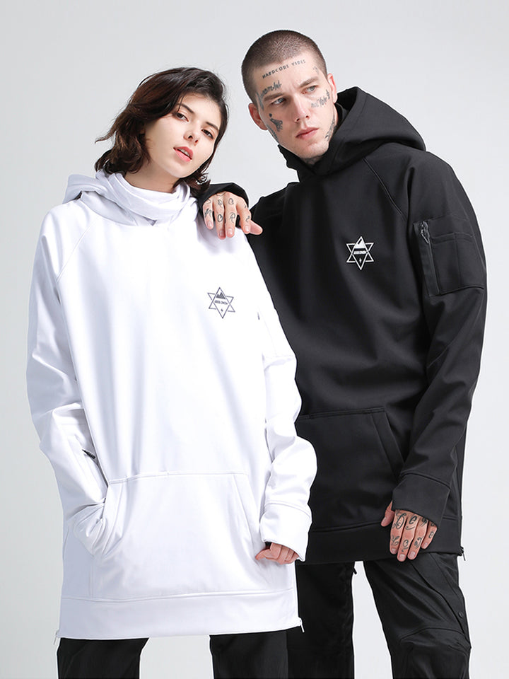 Gsou Snow Sweat à capuche blanc Snowboard homme