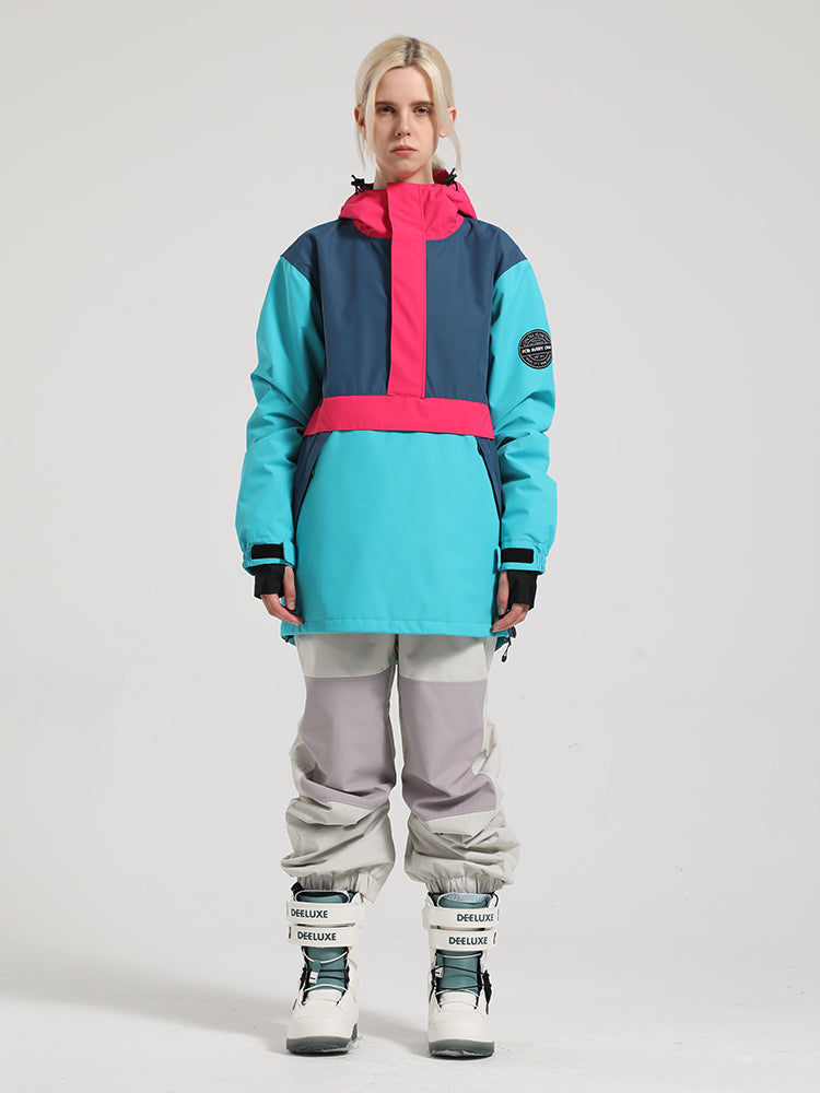 Gsou Snow Combinaison de ski à pull color block pour femme