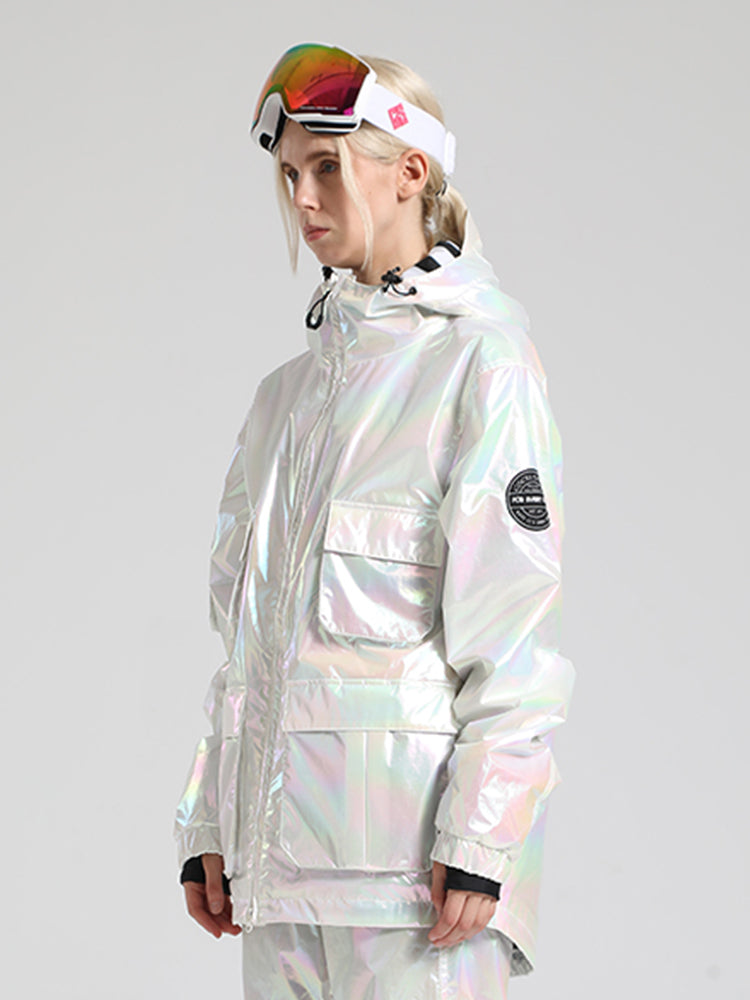 Gsou Snow Women's Pink Dazzling Ski Jacket