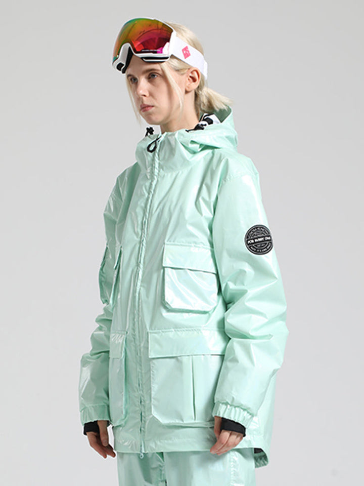 Gsou Snow Women's Green Dazzling Ski Jacket