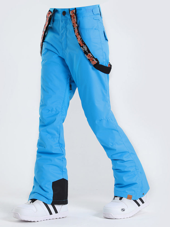 Gsou Snow Women's Highland Bib Snowboard & Ski Blue Pants