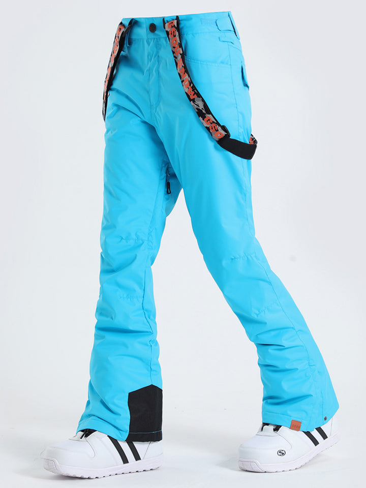 Gsou Snow Cambridge Blue High Waterproof Windproof Women's Snowboarding/Ski Pants