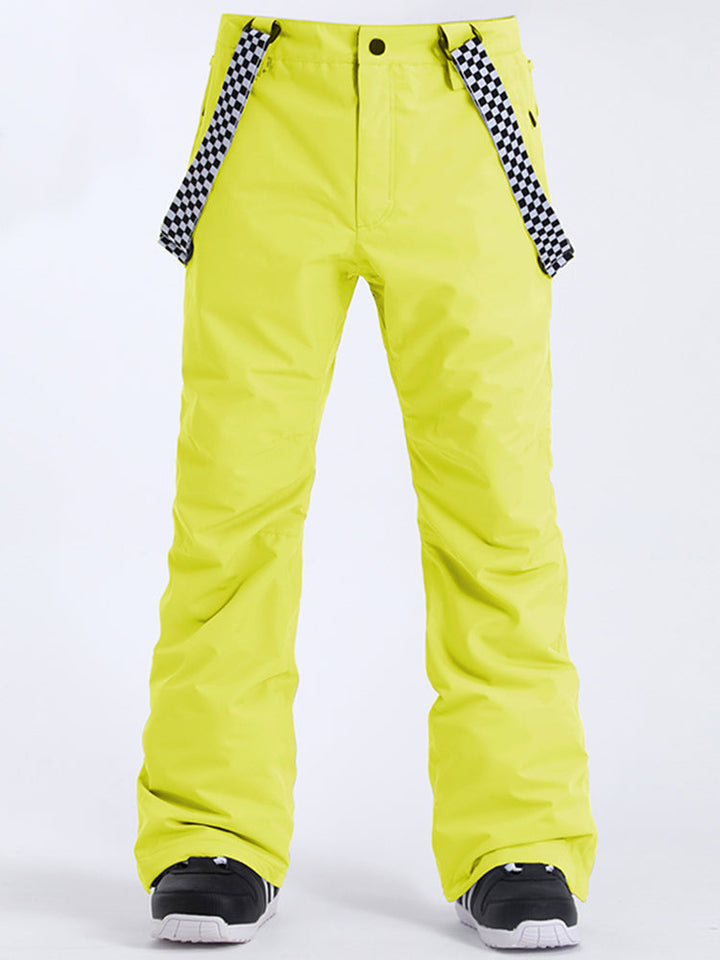 SMN Pantalon de ski et de snowboard imperméable Highland Bib pour hommes jaune