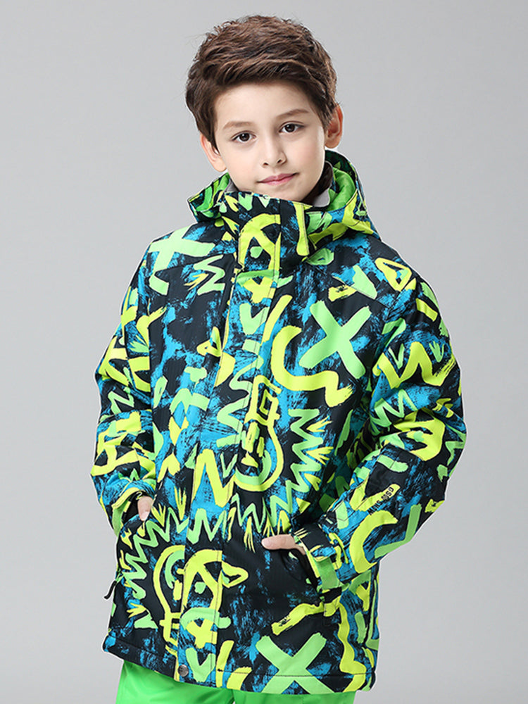 Light Bulb Waterproof&Windproof Kids Snowboard Ski Jackets