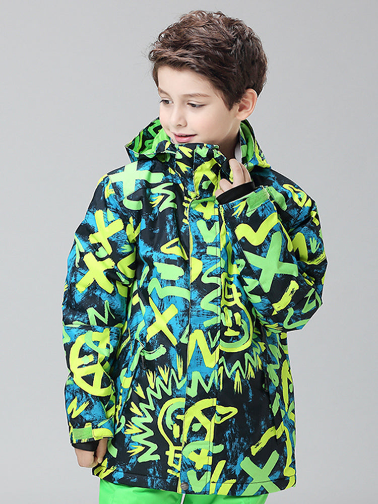 Light Bulb Waterproof&Windproof Kids Snowboard Ski Jackets