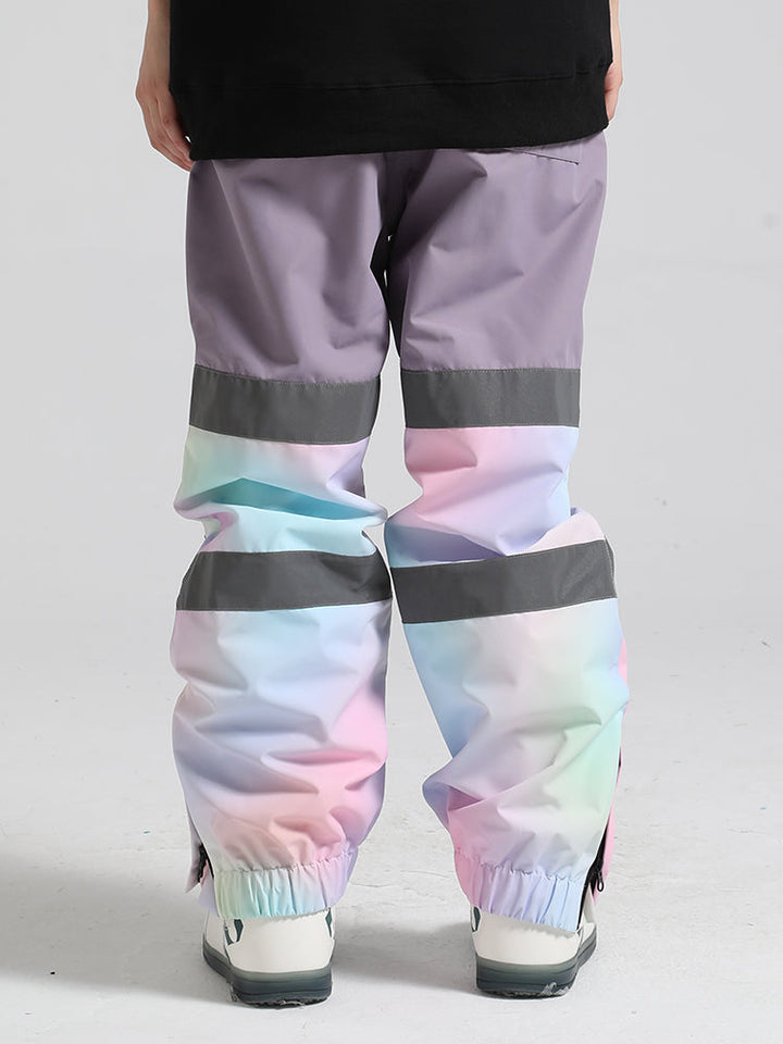 Gsou Snow Herren-Skihose mit lockerem Colorblock-Design, reflektierend