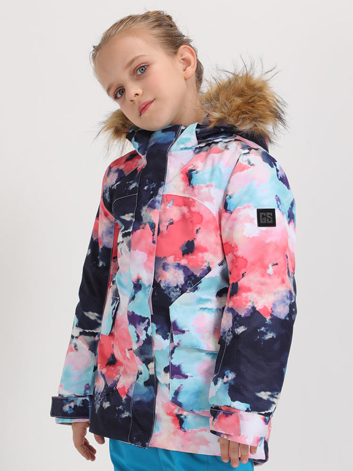 Kids Colorful Snowboard Jacket 20K Waterproof&Windproof Ski Jackets Warm Coat