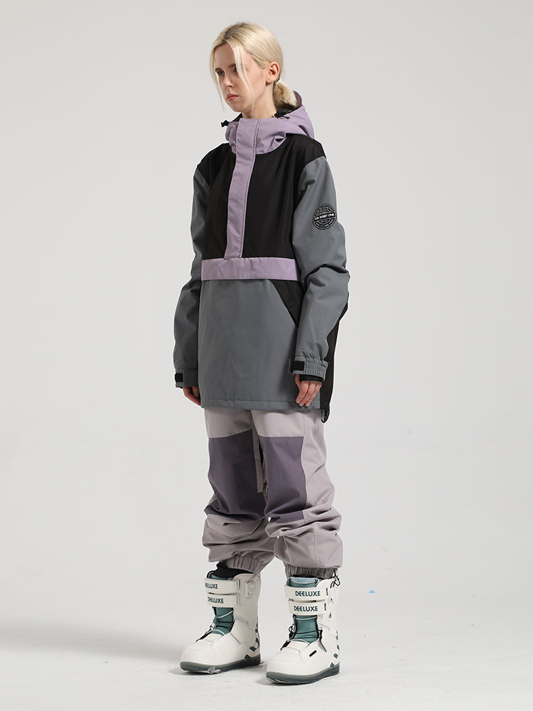 Gsou Snow Combinaison de ski à pull color block pour femme