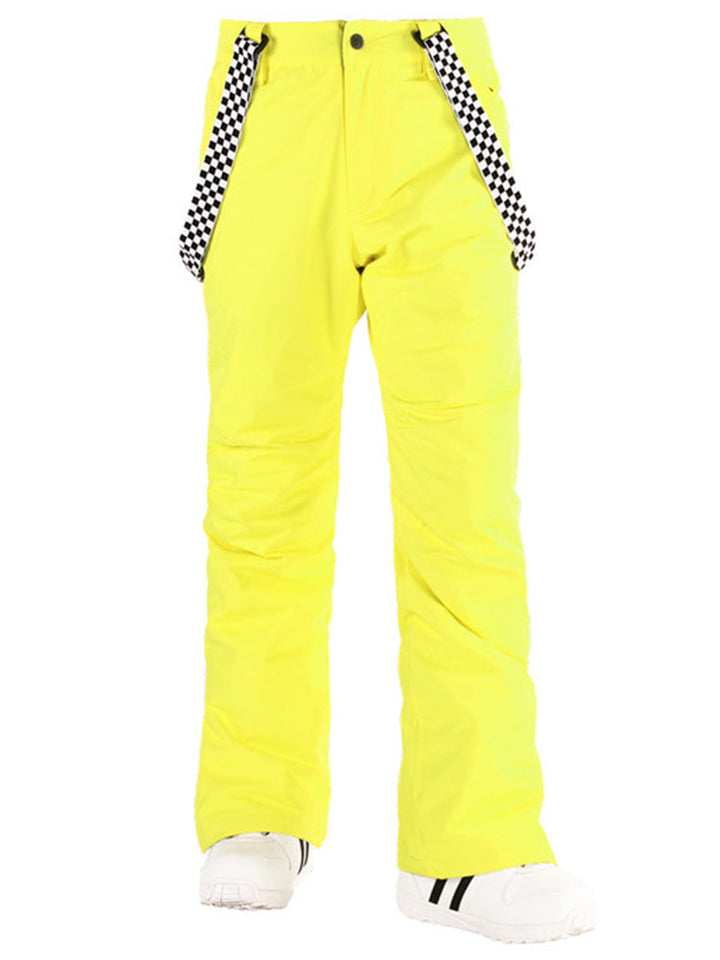 SMN Men's Yellow Highland Bib Waterproof Ski Snowboard Pants