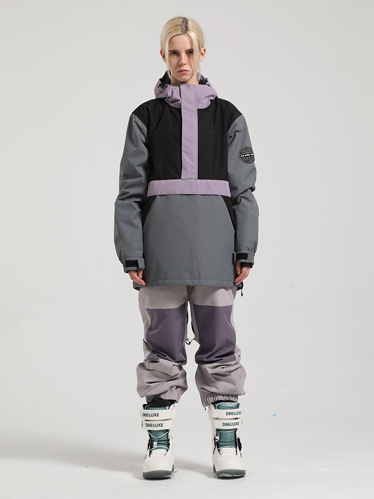 Gsou Snow Combinaison de ski à pull color block pour femme