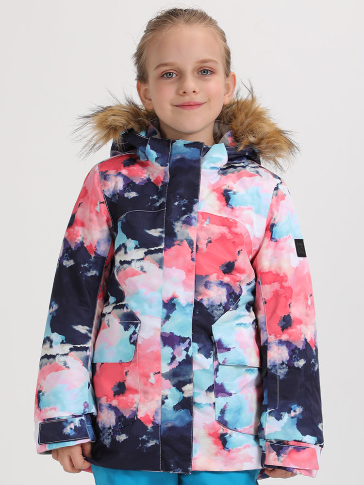 Kids Colorful Snowboard Jacket 20K Waterproof&Windproof Ski Jackets Warm Coat