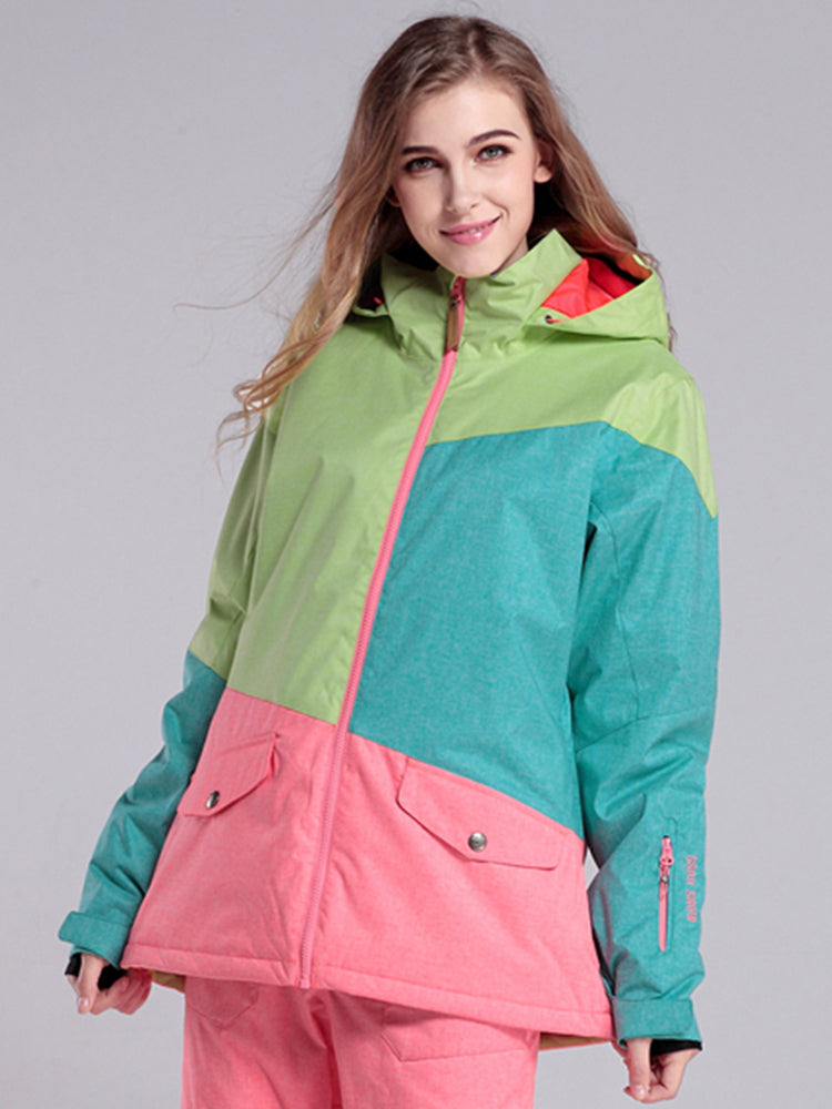 Winter Jacket Waterproof Windproof Colorful Women's Ski/Snowboard Jackets