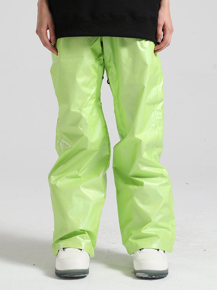 Gsou Snow Pantalon de ski argenté éblouissant pour hommes