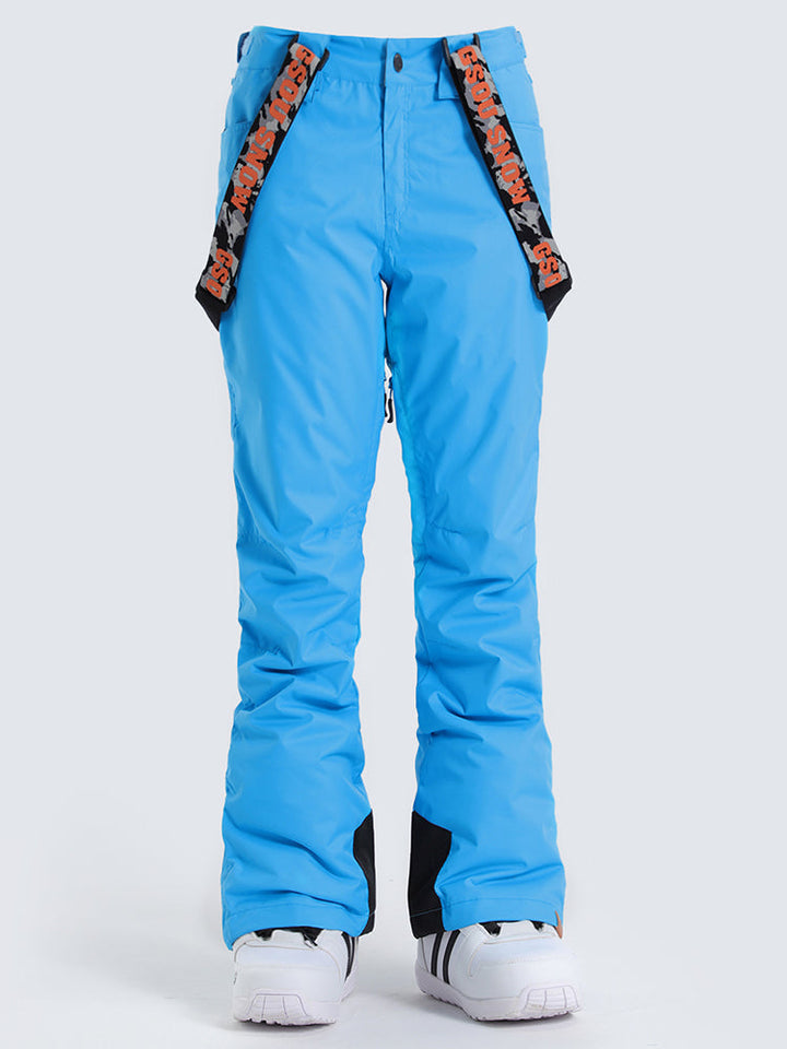 Gsou Snow Women's Highland Bib Snowboard & Ski Blue Pants