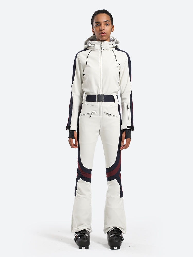 Women's Navy Stylish Athleticism One-Piece Ski Suit