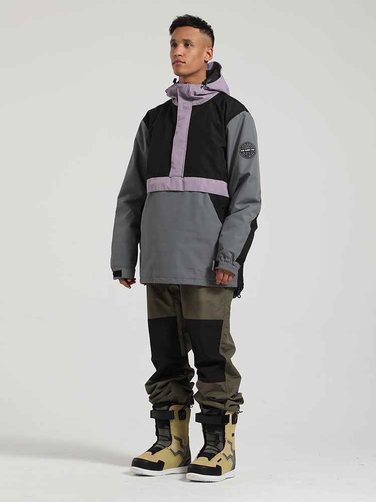 Gsou Snow Combinaison de ski à pull color block pour hommes