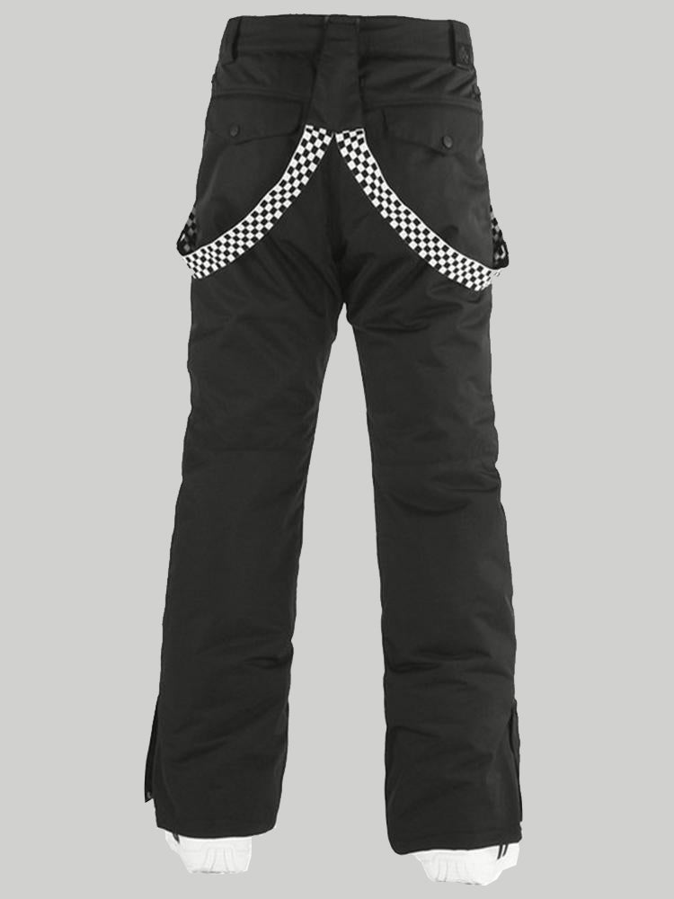 SMN Pantalon de ski et de snowboard imperméable noir Highland Bib pour hommes