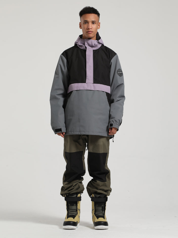 Gsou Snow Combinaison de ski à pull color block pour hommes