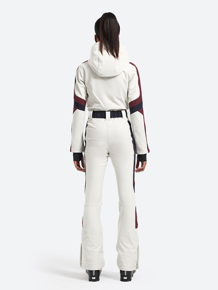 Women's Navy Stylish Athleticism One-Piece Ski Suit