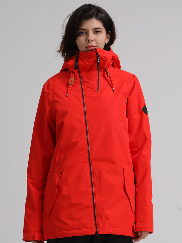 Womens Red Ski Jacket 10K Windproof and Waterproof Snowboard Jacket£¬Machine washable