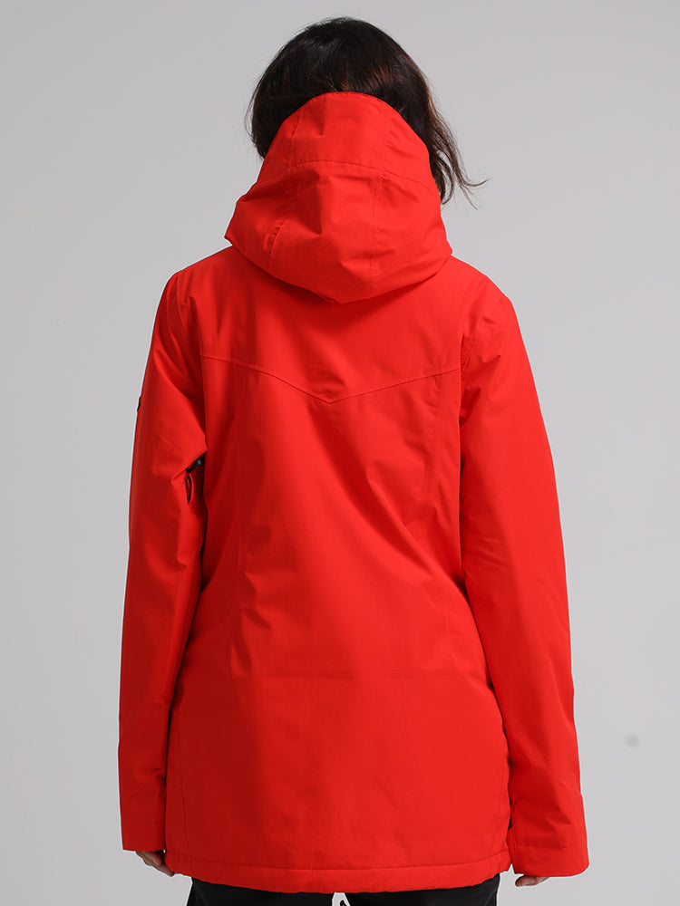 Womens Red Ski Jacket 10K Windproof and Waterproof Snowboard Jacket£¬Machine washable