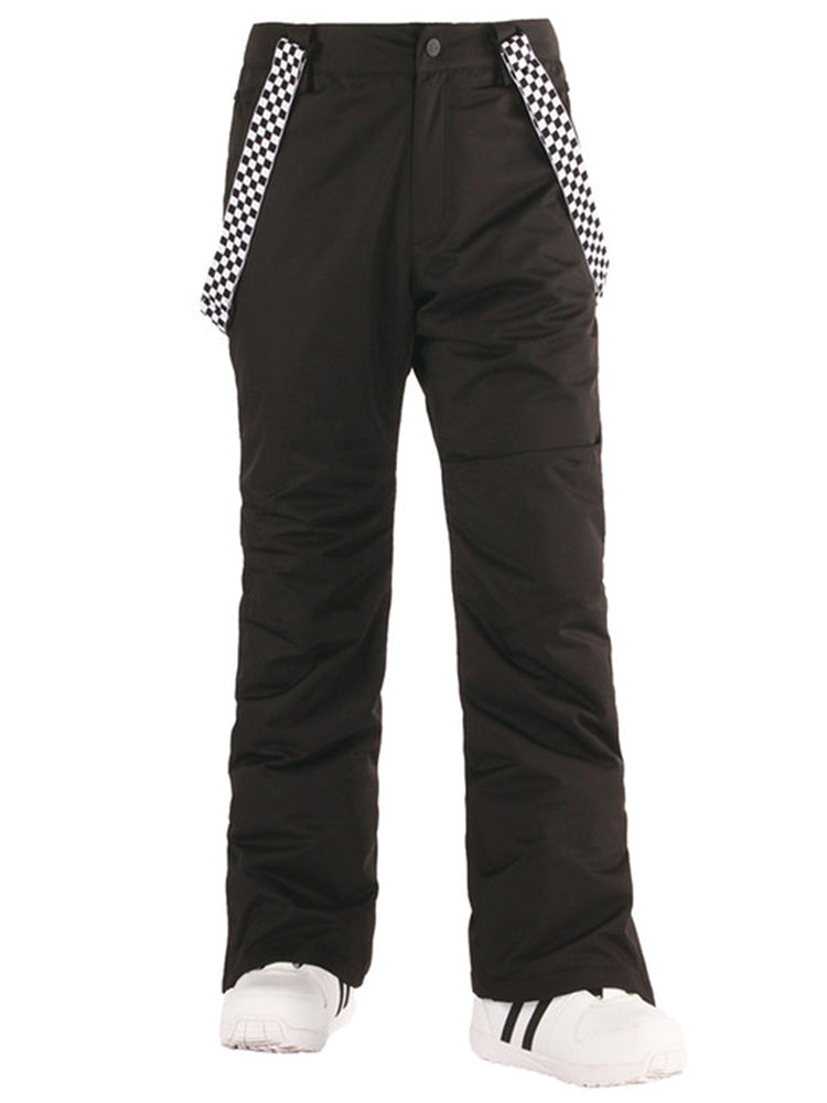 SMN Men's Black Highland Bib Waterproof Ski Snowboard Pants