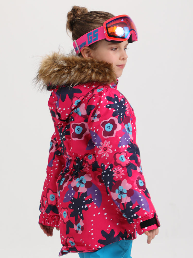 20K Waterproof Windproof Kids Boys & Girls Floral Snowboard Jacket