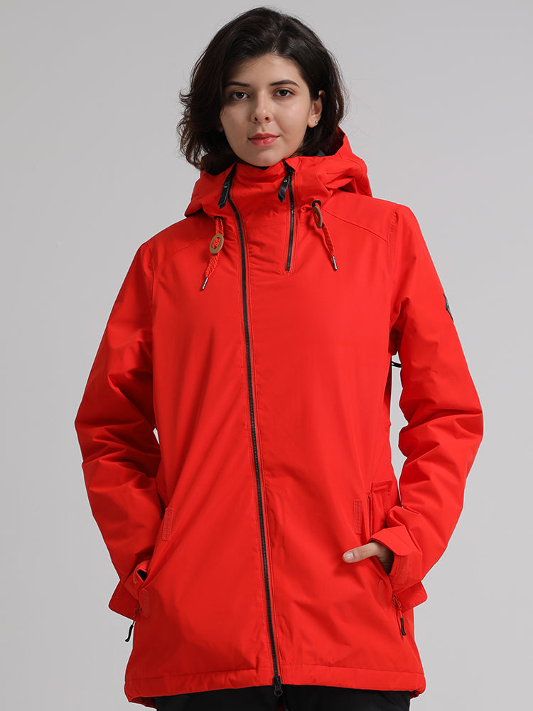 Womens Red Ski Jacket 10K Windproof and Waterproof Snowboard Jacket£¬Machine washable