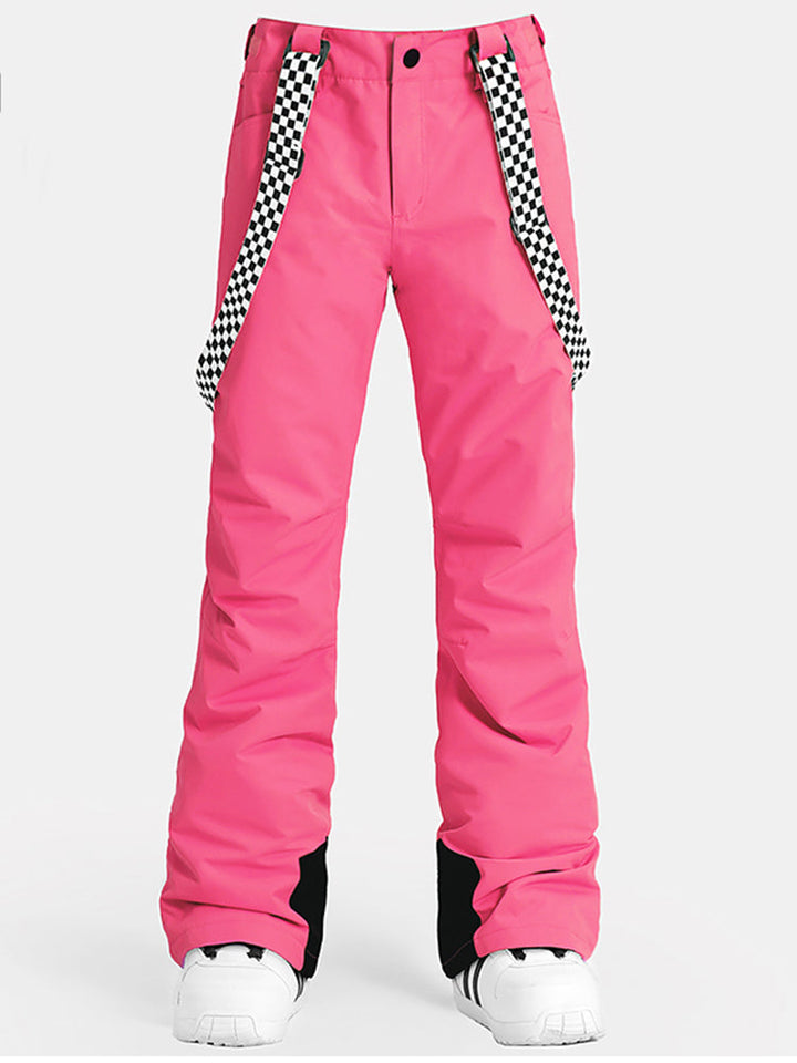 Pantalon de snowboard et de ski Highland Bib pour femme Gsou Snow rose