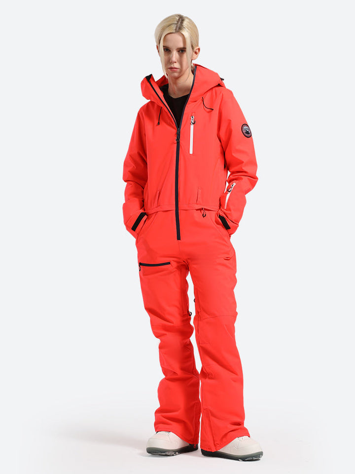 Women's Snow Mountain Waterproof-breathable One-Piece Ski Suits