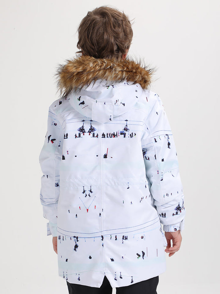 Veste de ski et snowboard blanche enfant Gsou Snow