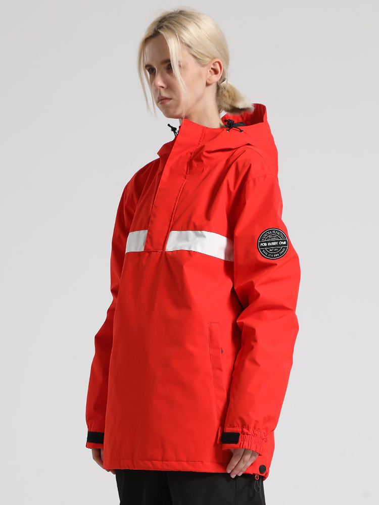 Gsou Snow Women's Red Pullover Ski Jacket