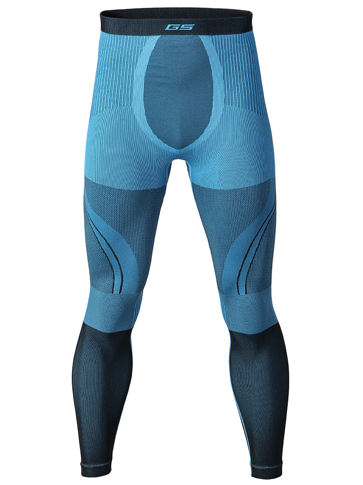 Gsou Snow Men's Winter Blue Ski Thermal Underwear Set Quick-Drying