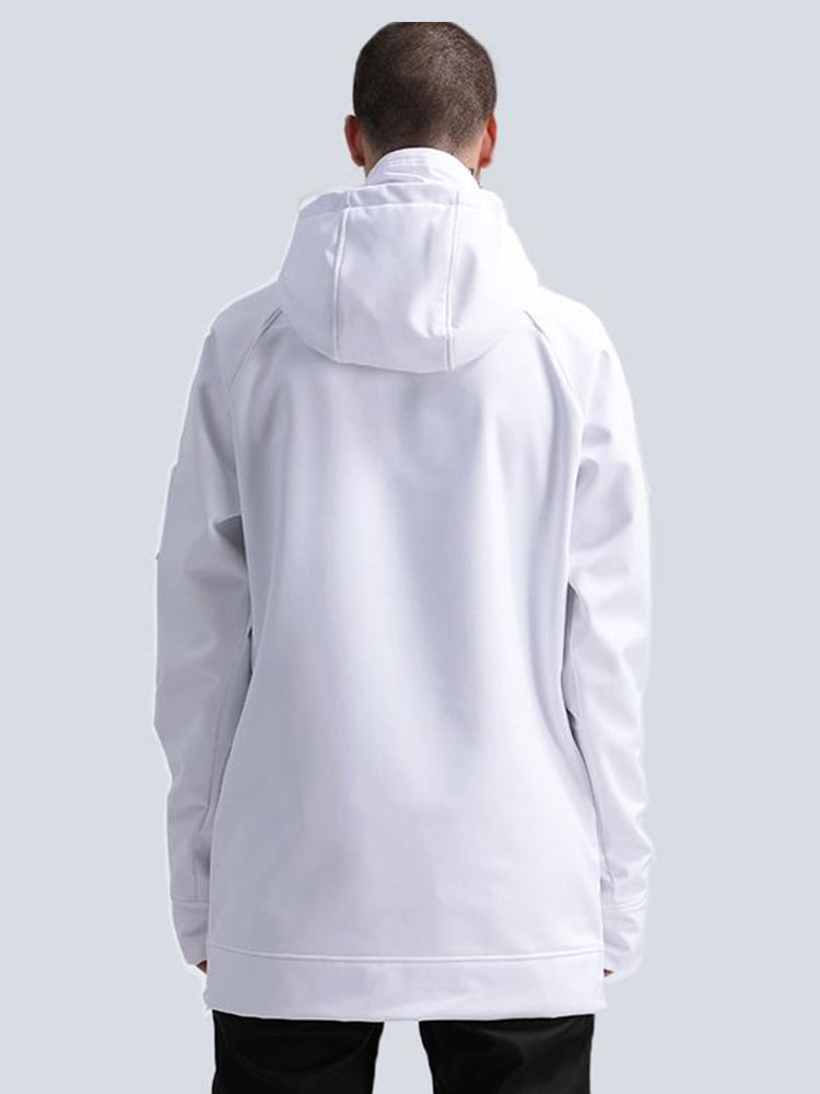 Gsou Snow Sweat à capuche blanc Snowboard homme