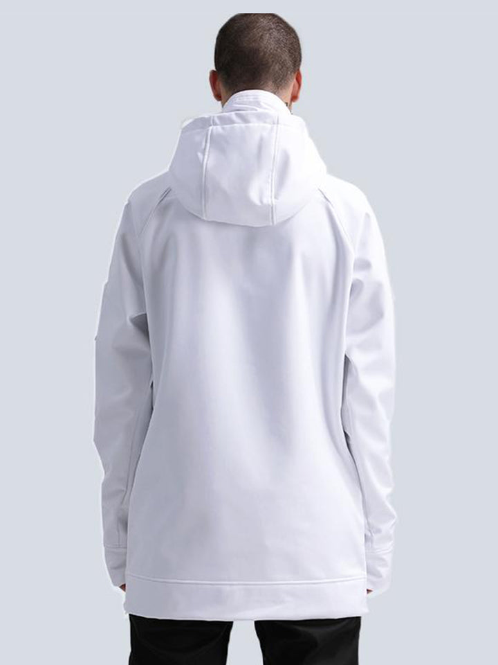 Gsou Snow Men's White Snowboard Hoodie