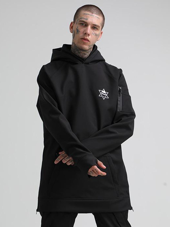 Gsou Snow Men's Black Snowboard Hoodie