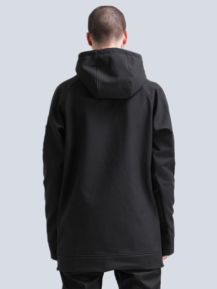 Schwarzer Snowboard-Hoodie für Herren von Gsou Snow