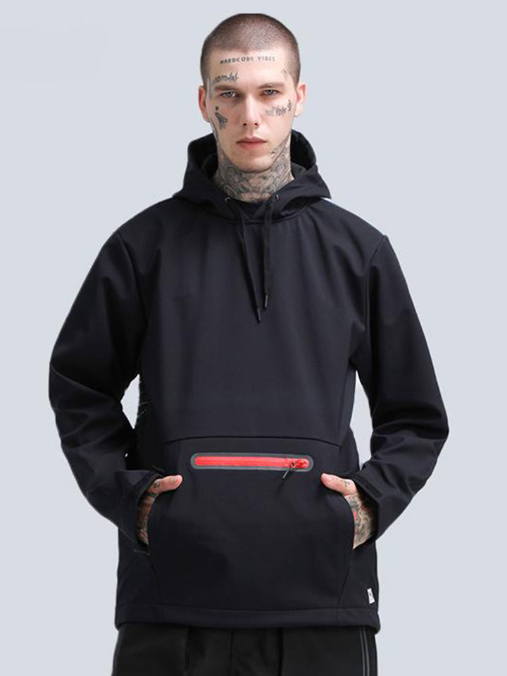 Gsou Snow Sweat à capuche noir Snowboard homme