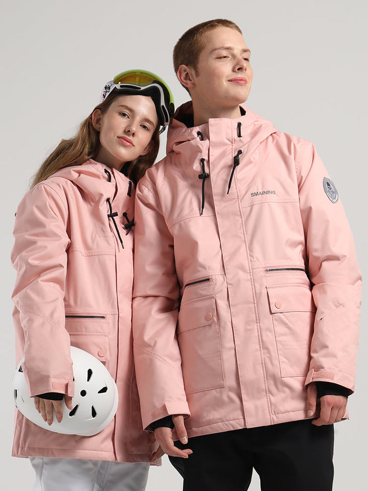 Womens Pink Ski Jacket 15K Windproof and Waterproof Snowboard Jackets